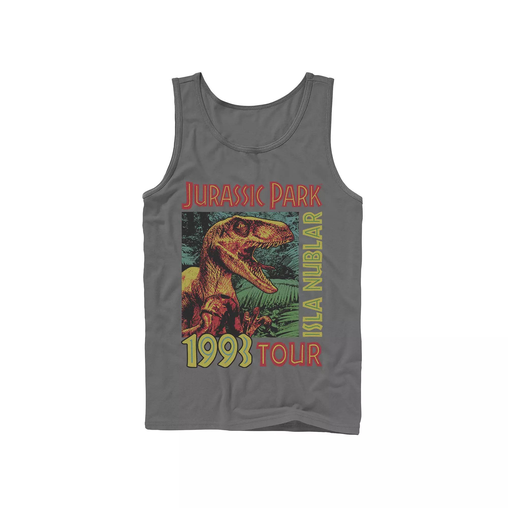 Men's Jurassic Park Isla Nublar 1993 Tour Poster Tank Top,  Product Image