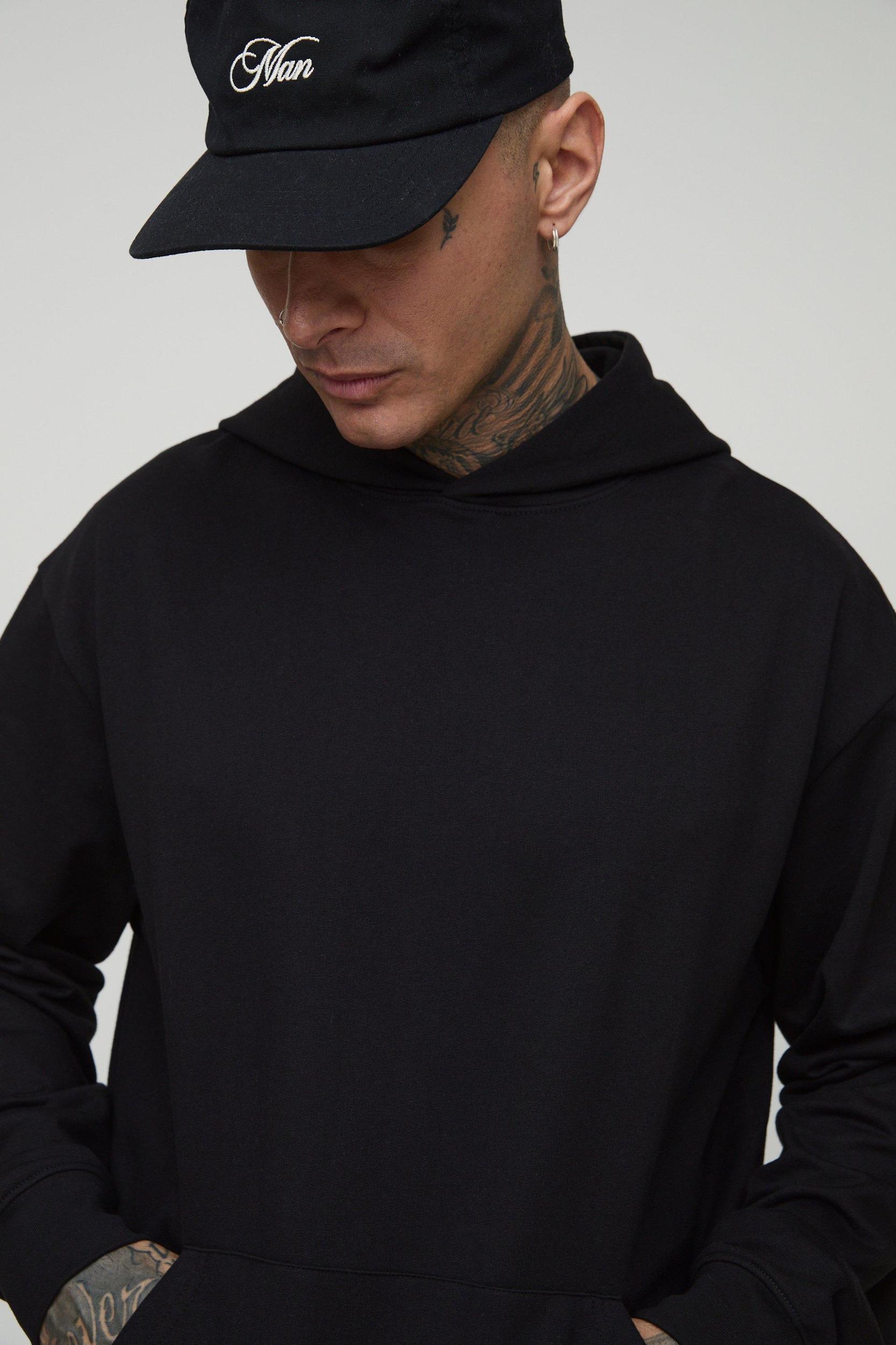 Tall 260GSM Loopback Oversized Fit Basic Hoodie | boohooMAN USA Product Image