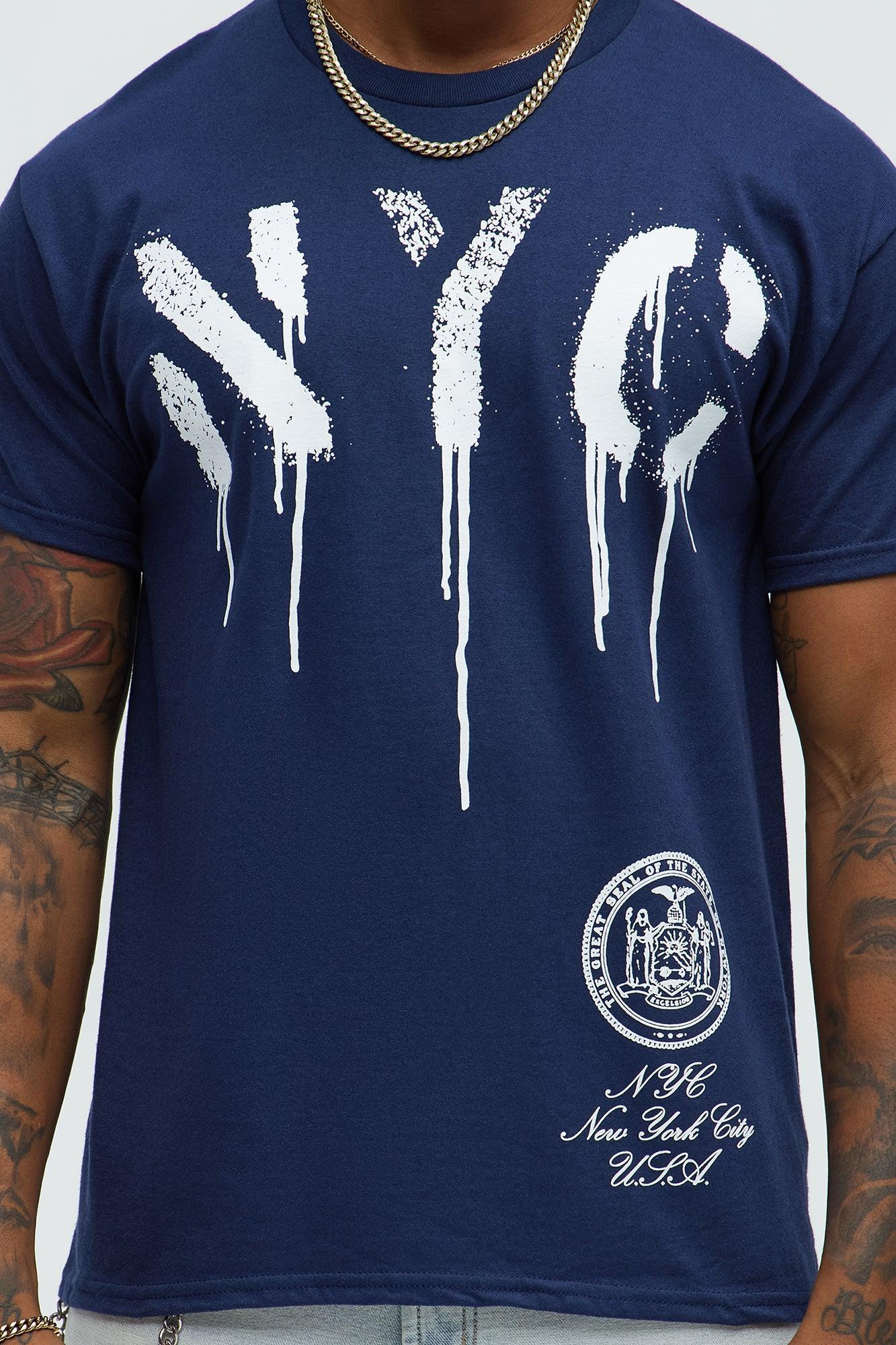 NYC Stencil Short Sleeve Tee - Navy Product Image