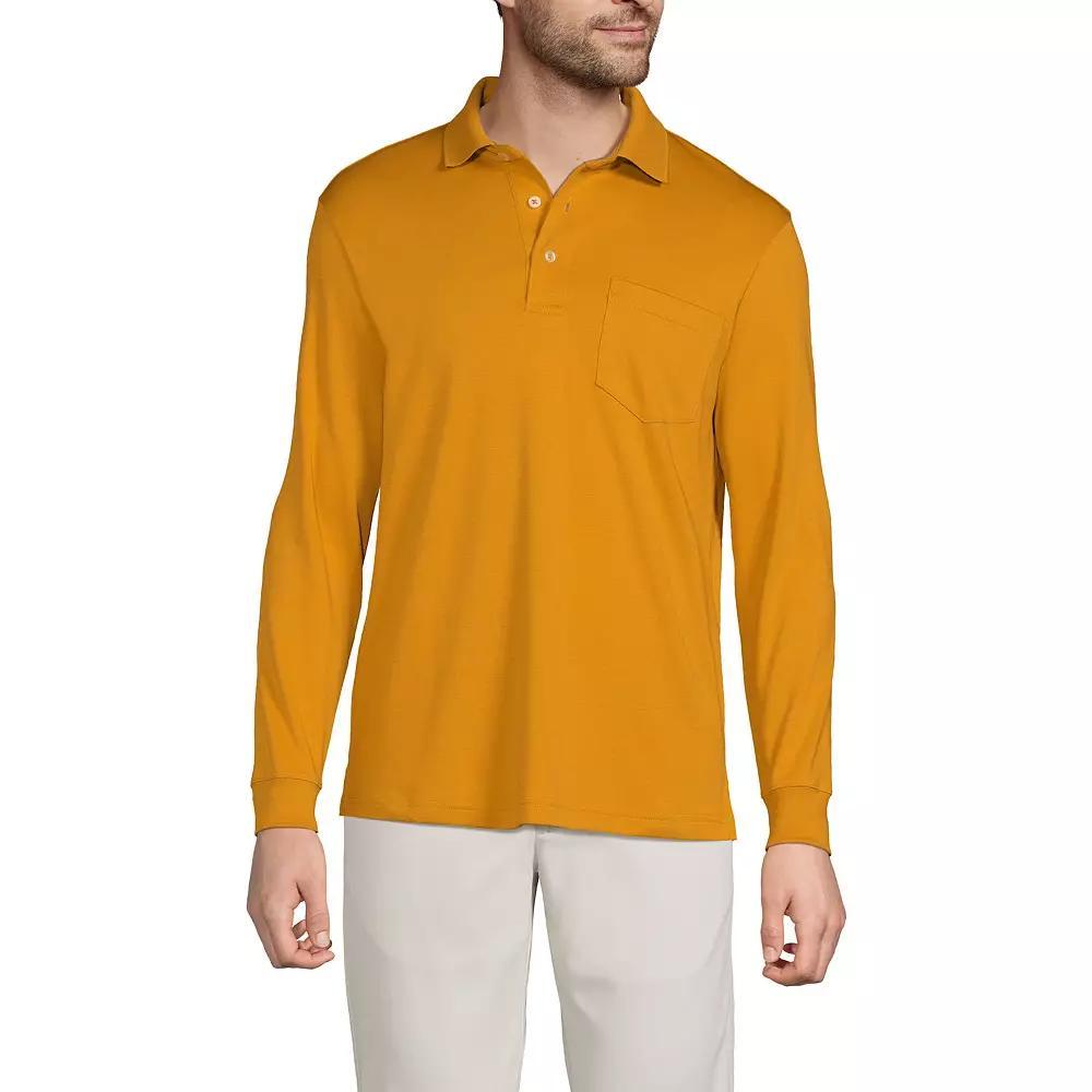 Men's Lands' End Classic-Fit Super Soft Supima Pocket Polo,  Product Image