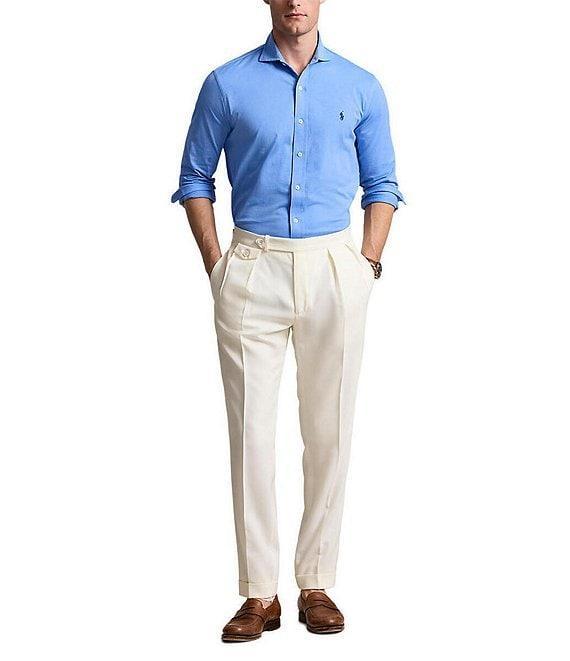 Polo Ralph Lauren Jersey Long Sleeve Woven Shirt Product Image