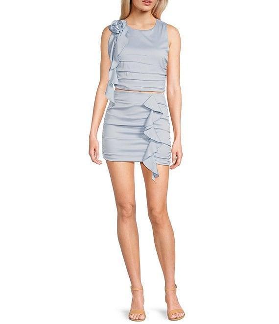 GB Cinched Coordinating Ruffle Skirt Product Image