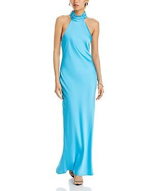 Tatiana Low-Cut Halter Column Gown Product Image