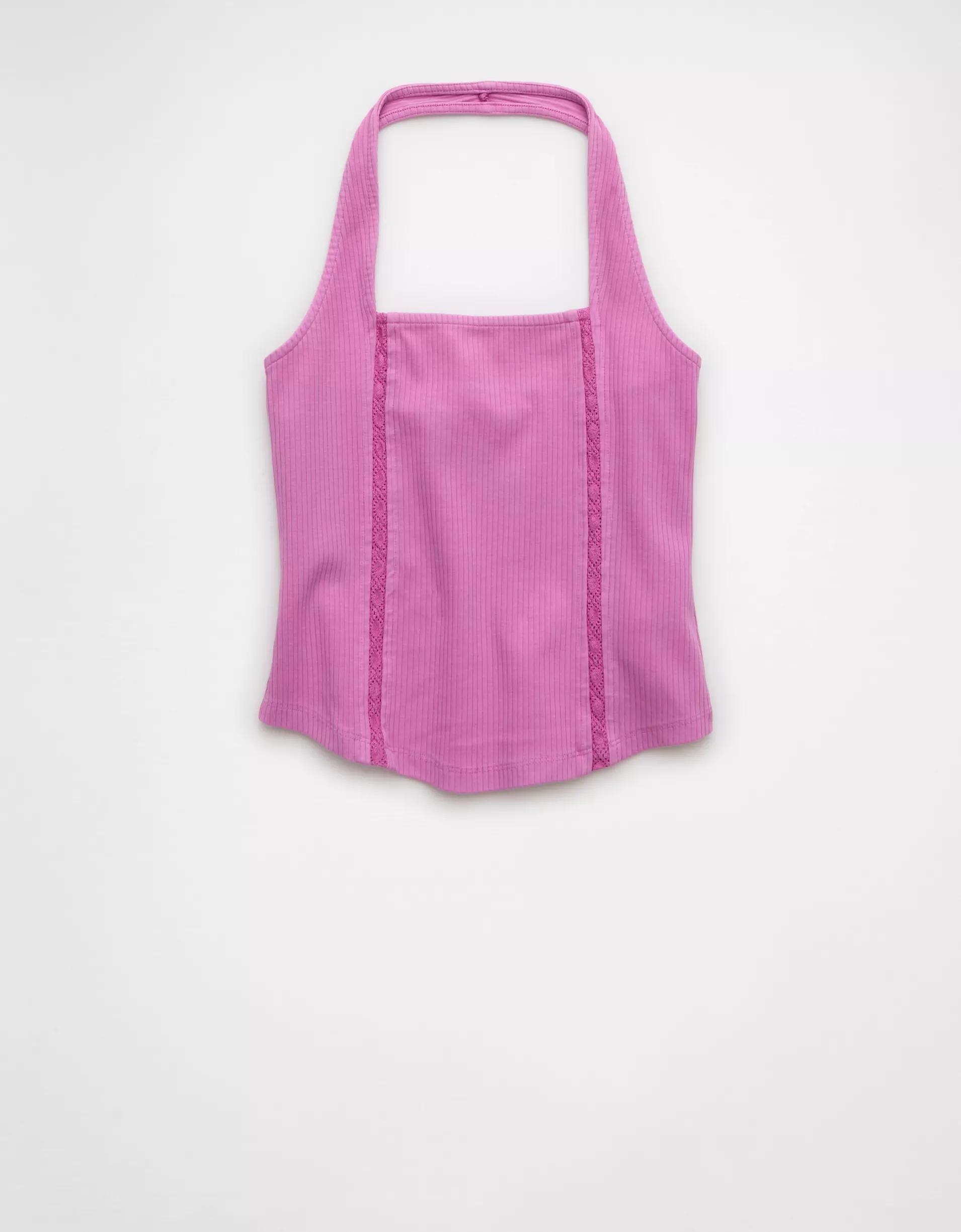 AE Lace Halter Tank Top Product Image