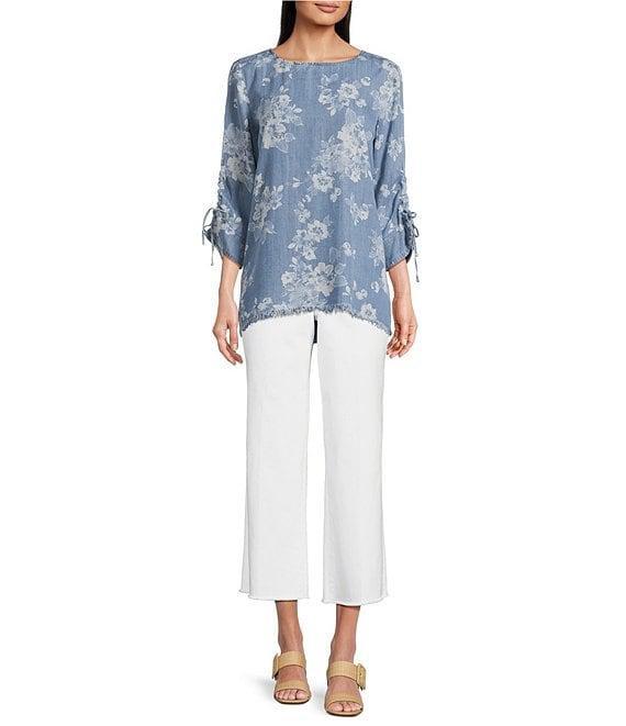 NYDJ Coco Stretch Denim Relaxed Wide Leg Cropped Jeans Product Image