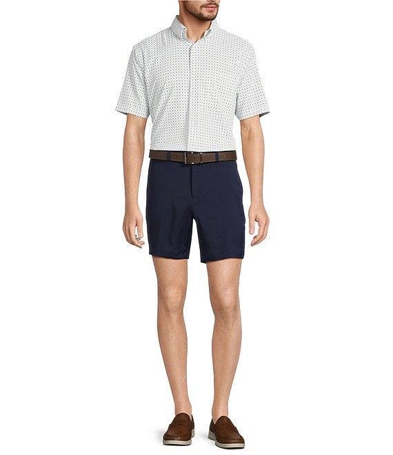 Roundtree & Yorke The Traveler Performance Short Sleeve Geo Print Sport Shirt Product Image