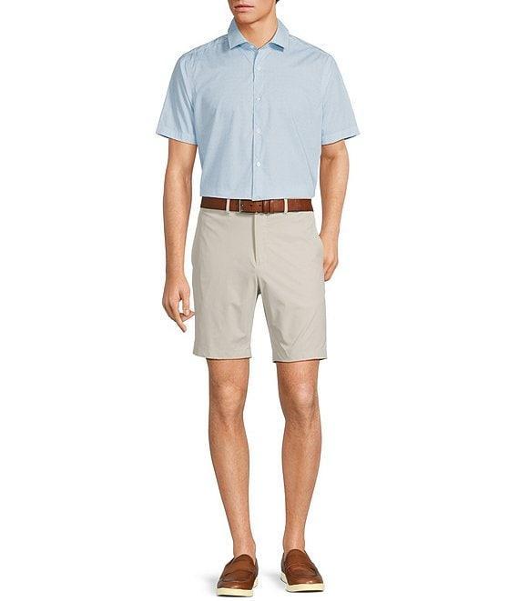 Hart Schaffner Marx The Blueprint Collection Short Sleeve Textured Woven Button Front Shirt Product Image