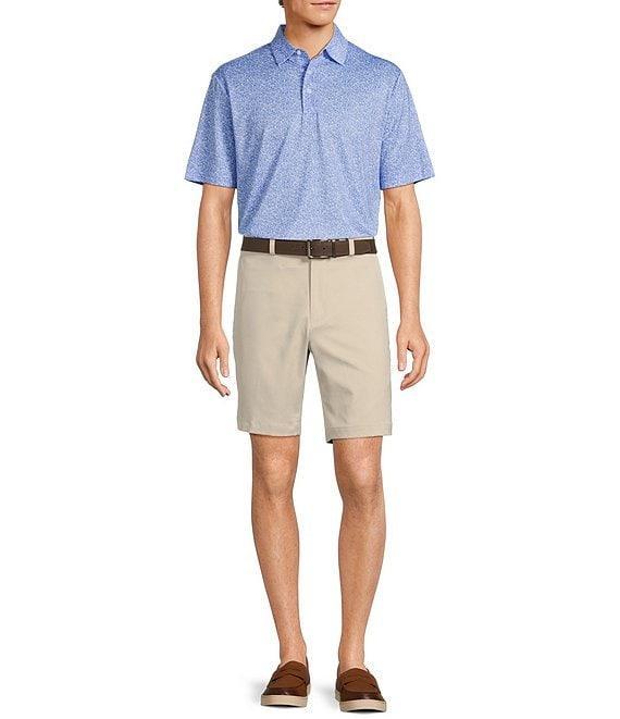 Roundtree & Yorke Performance Short Sleeve Outline Floral Print Polo Shirt Product Image