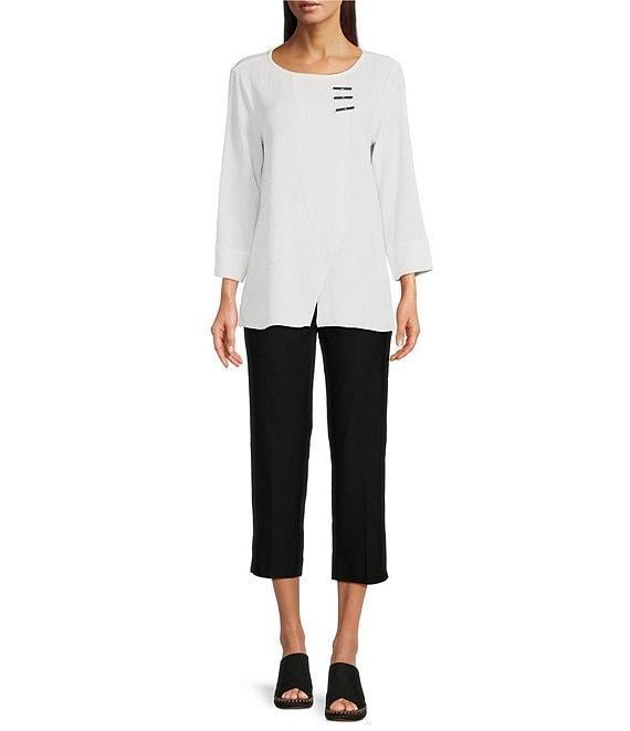 Ali Miles Round Neck 3/4 Sleeve Tunic Product Image