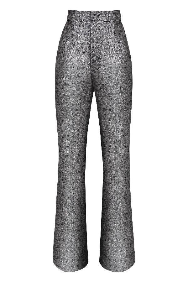 Jas Silver Kick Flare Trousers Product Image