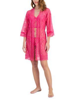 I.n.c. International Concepts Womens Embellished Lace Robe, Created for Macys Product Image