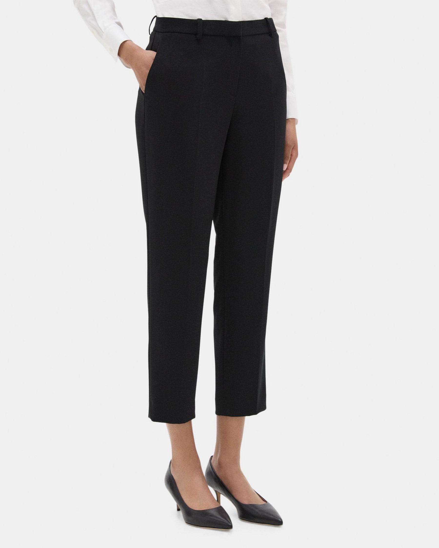 Slim Cropped Pant in Crepe Product Image