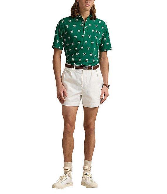 Polo Ralph Lauren Classic Fit Racquet-Print Short Sleeve Polo Shirt Product Image