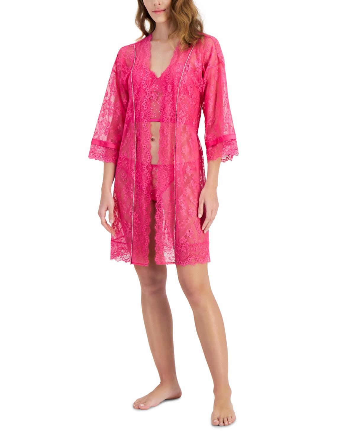 I.n.c. International Concepts Womens Embellished Lace Robe, Created for Macys Product Image