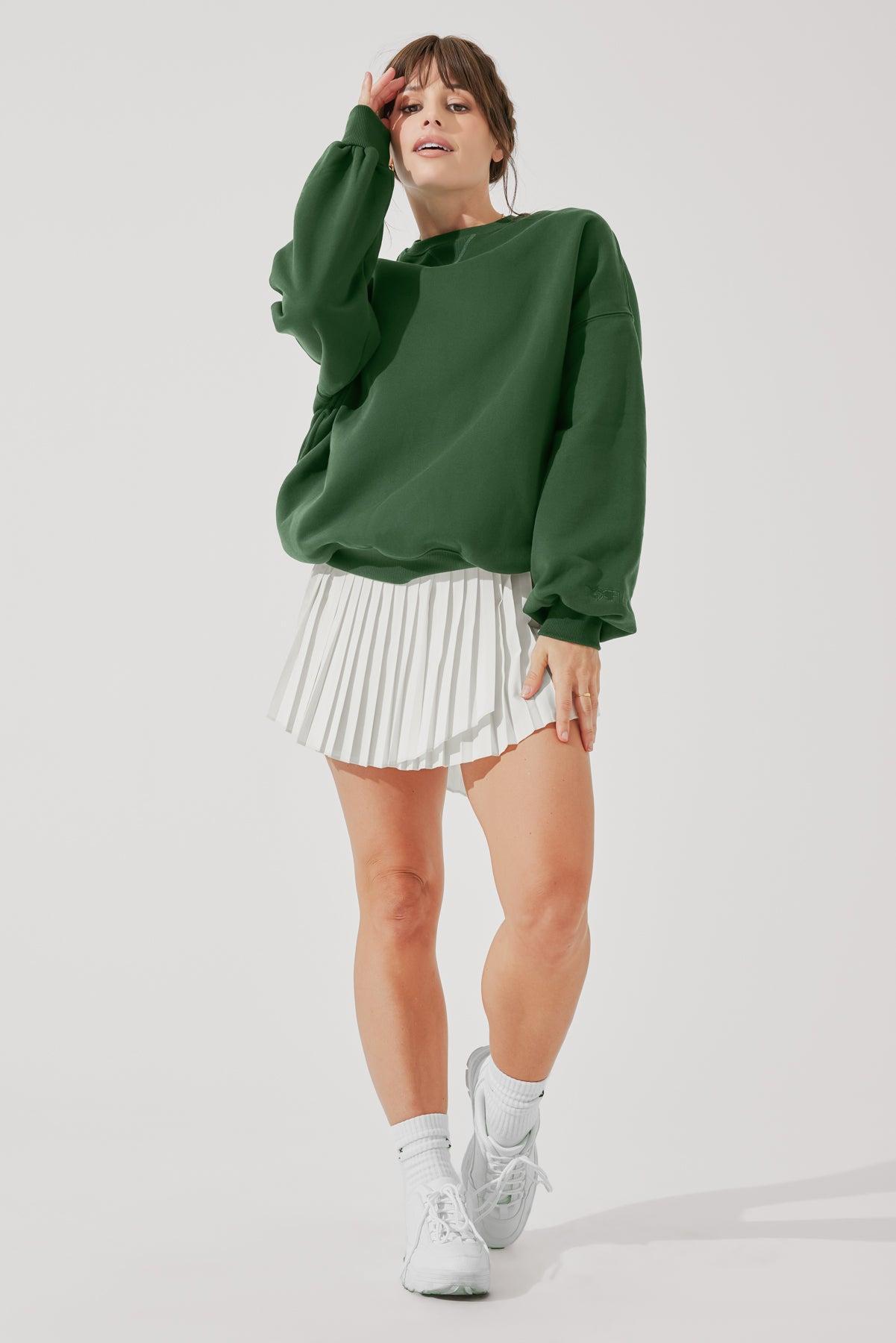 Cloud Crewneck Sweater - Fern Green Product Image