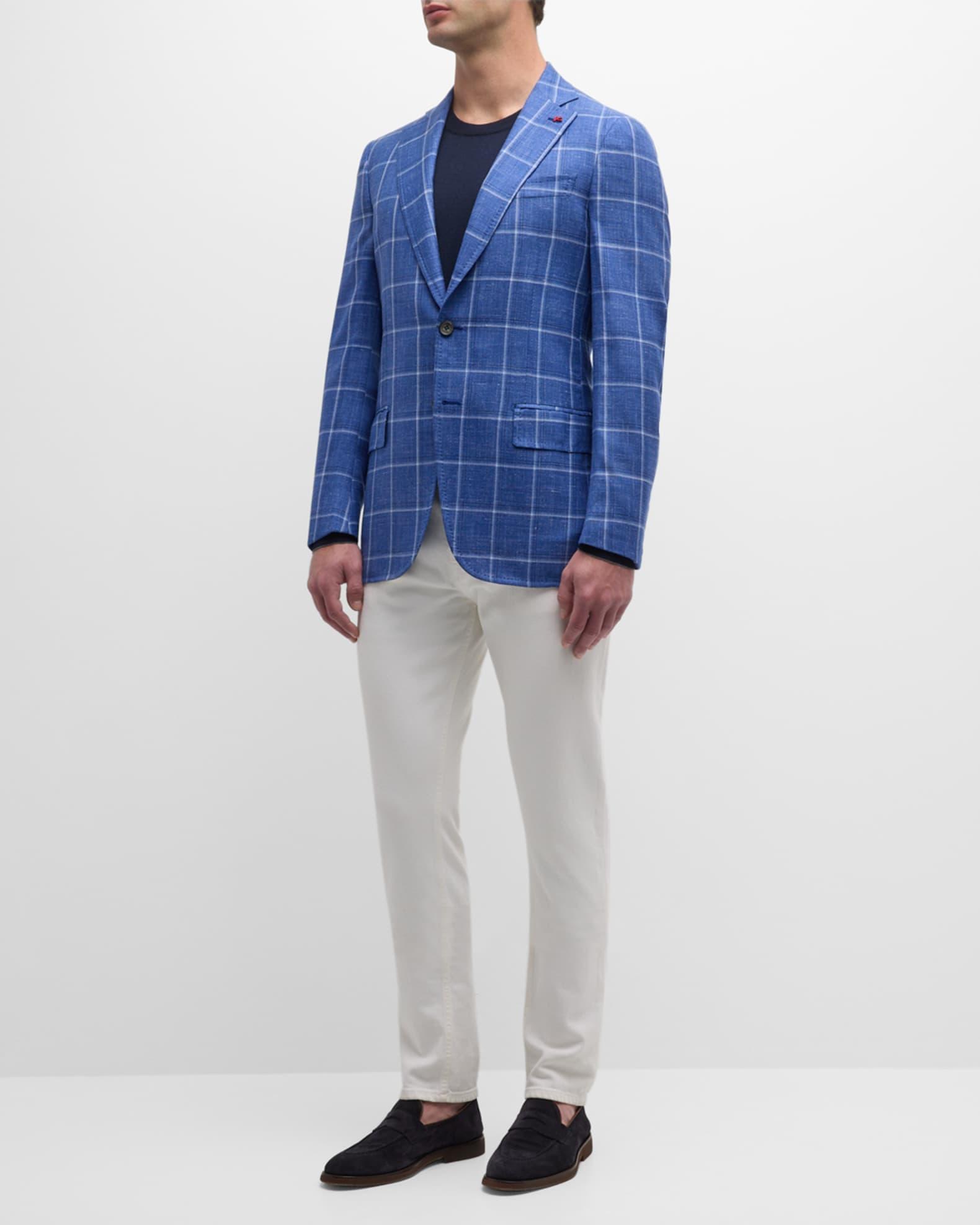 Men's Plaid Cashmere-Blend Sport Coat Product Image