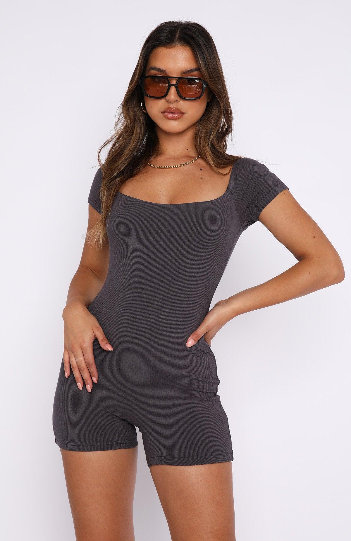 Places To Be Playsuit Charcoal Product Image