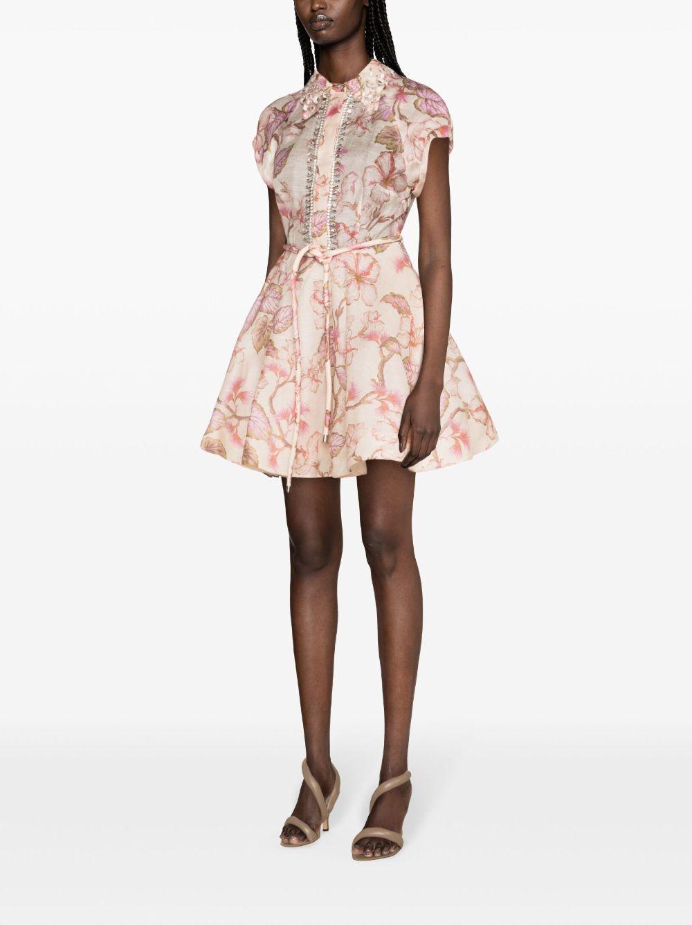 All-over Floral Print Dress In Neutrals Product Image