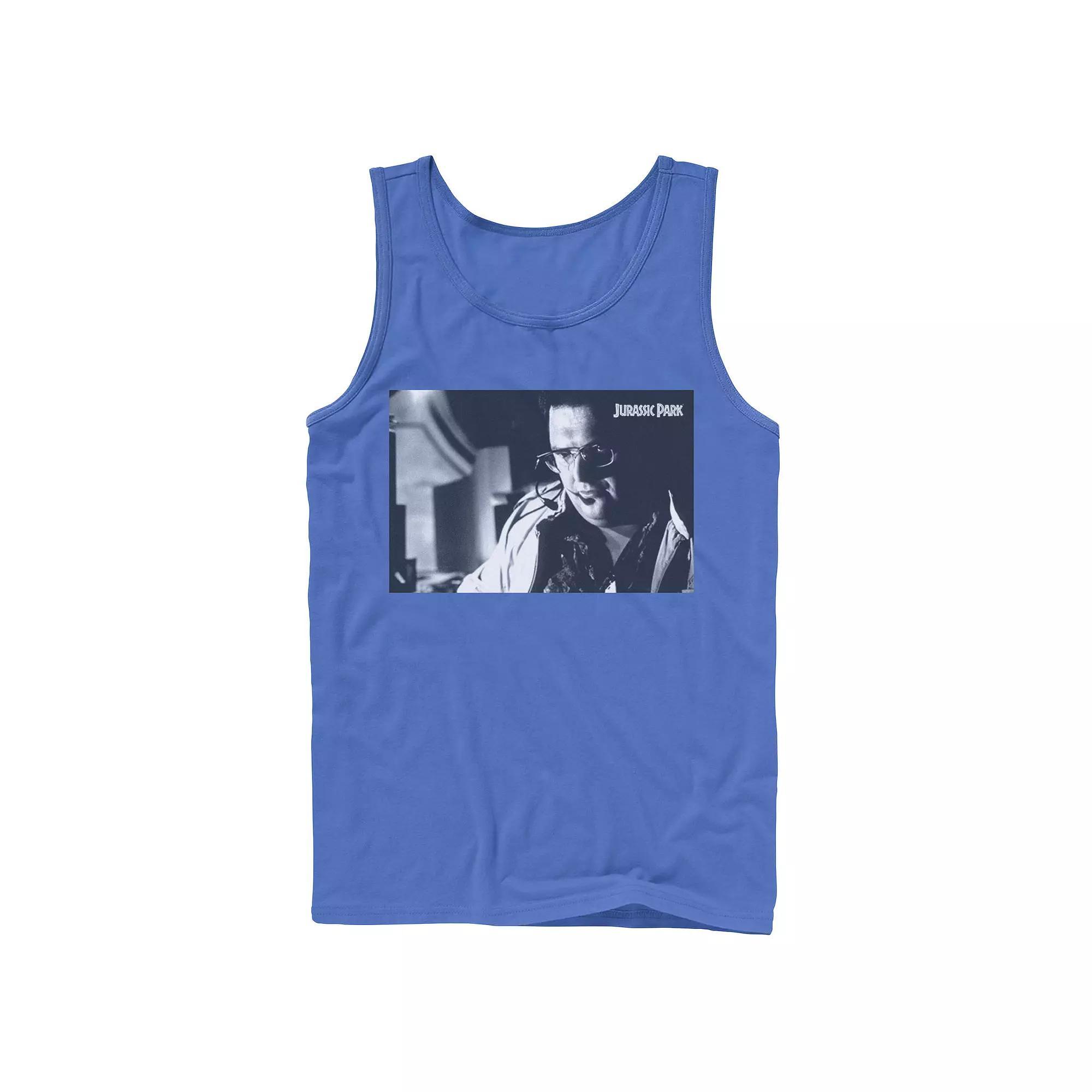 Men's Jurassic Park Dennis Nedry Computer Work Graphic Tank Top,  Product Image