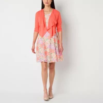 Perceptions Womens Floral Jacket Dress Product Image