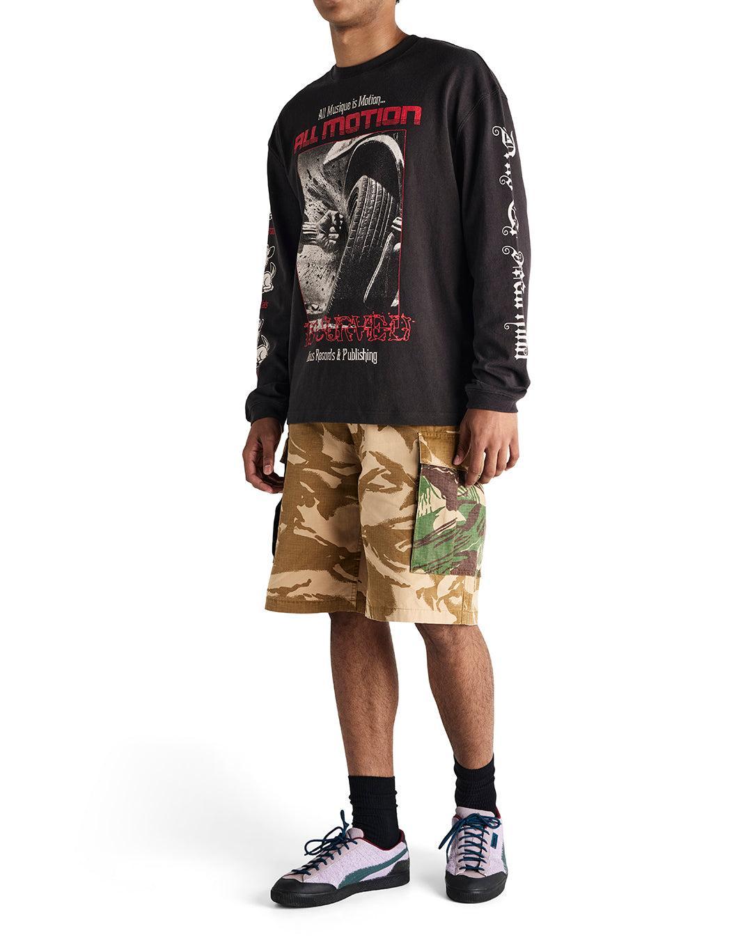 Dancing Ghost Long Sleeve Tee - Anthracite Product Image