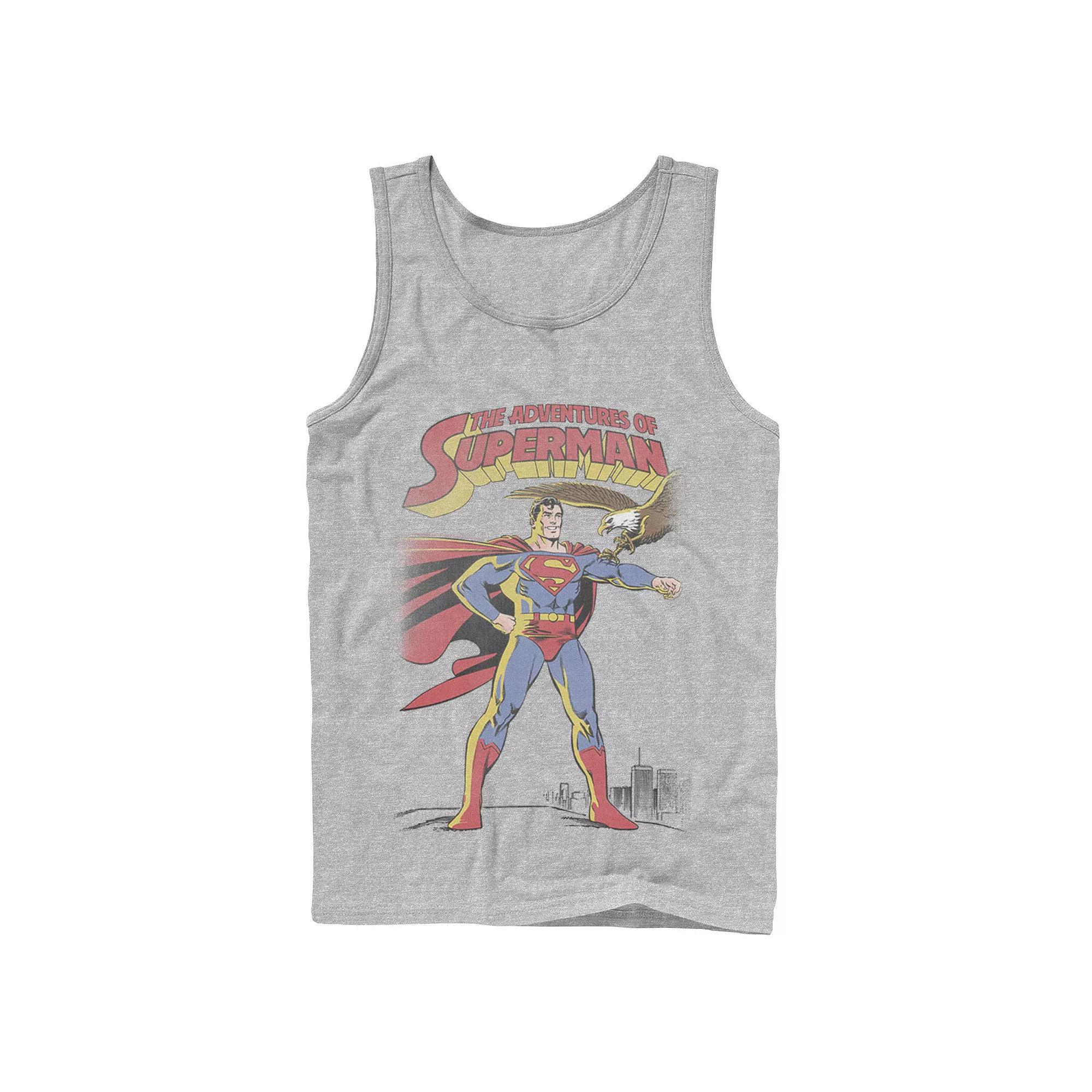 Men's DC Comics Superman Adventures Text Poster Tank Top,  Product Image
