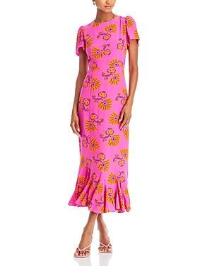 Rhode Lulani Floral Print Midi Dress Product Image