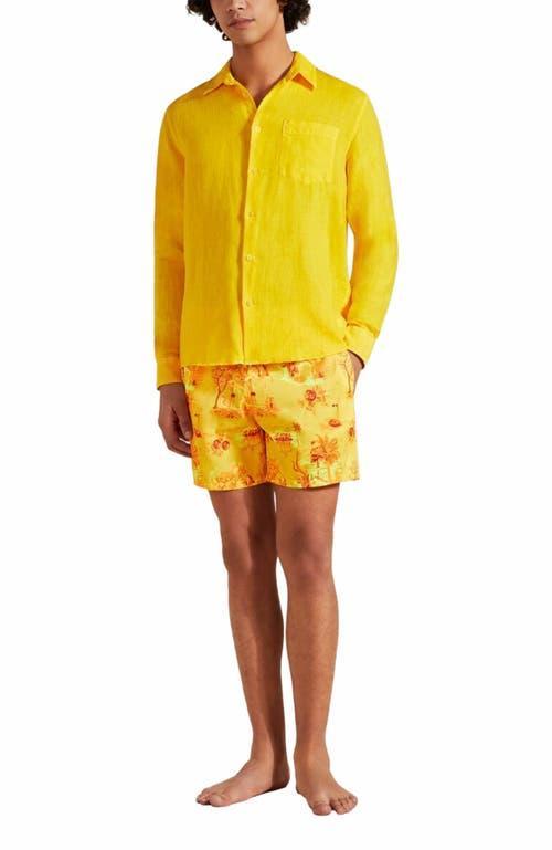 Vilebrequin Men's Solid Linen Shirt Product Image