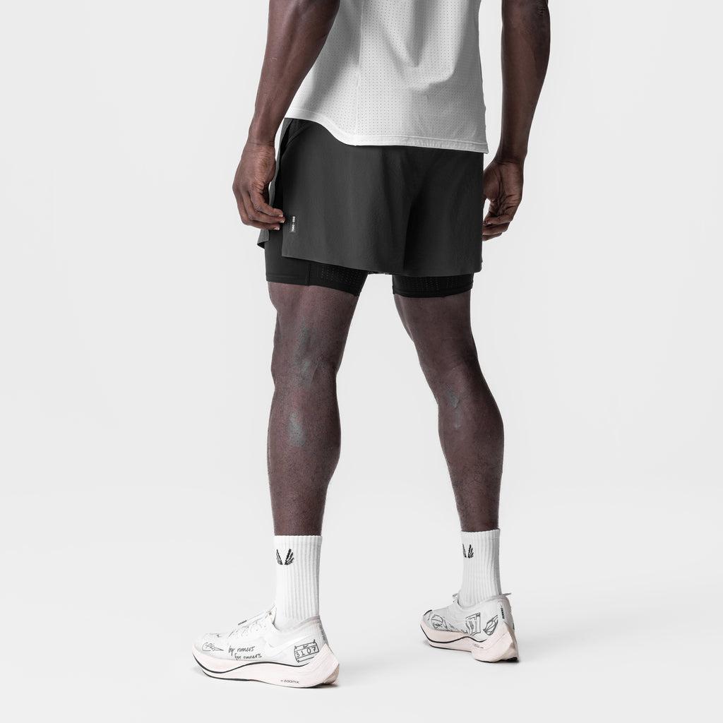 0951. Aerotex™ 4" High Split Liner Short - Space Grey Male Product Image