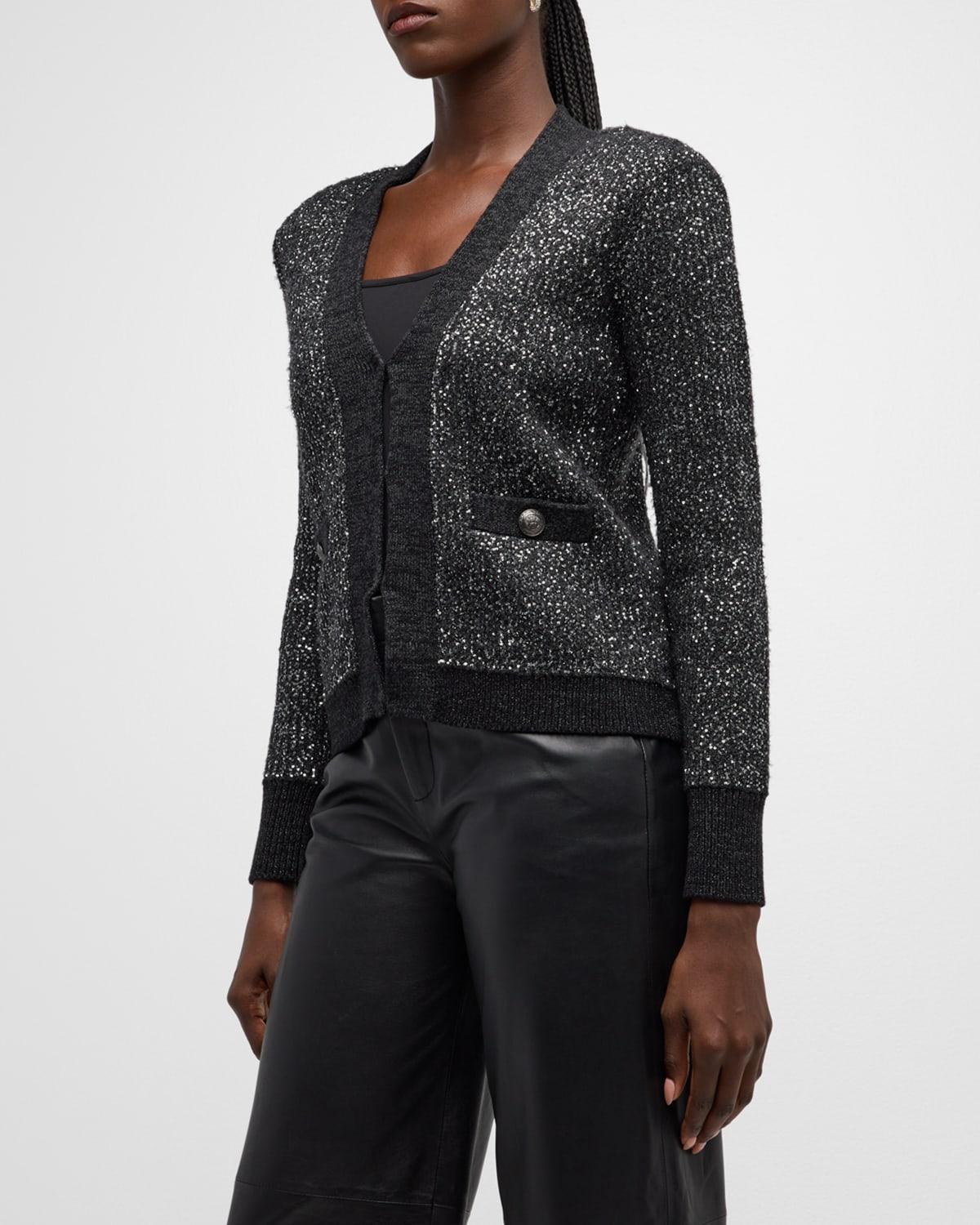 Womens Jinny Sequin Knit Cardigan Product Image