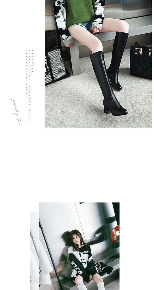 Chunky-Heel Long Boots Product Image