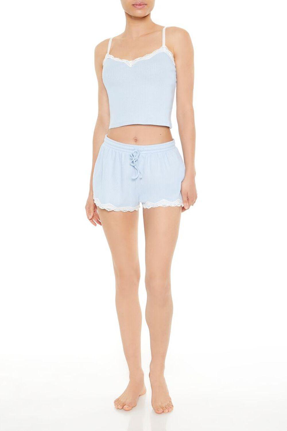 Lace-Trim Cami & Shorts Pajama Set | Forever 21 Product Image