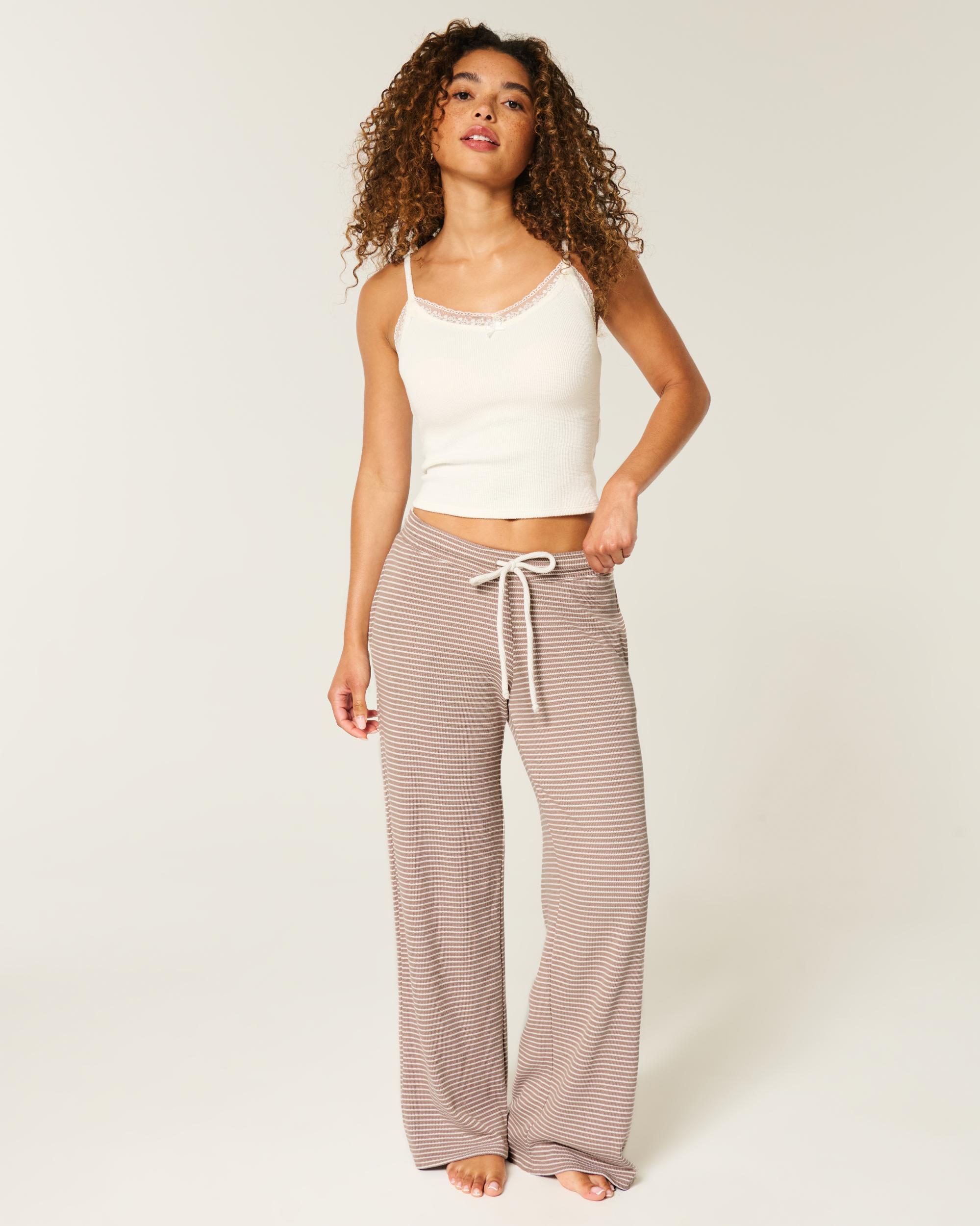 Gilly Hicks Waffle Lace Straight Pants Product Image