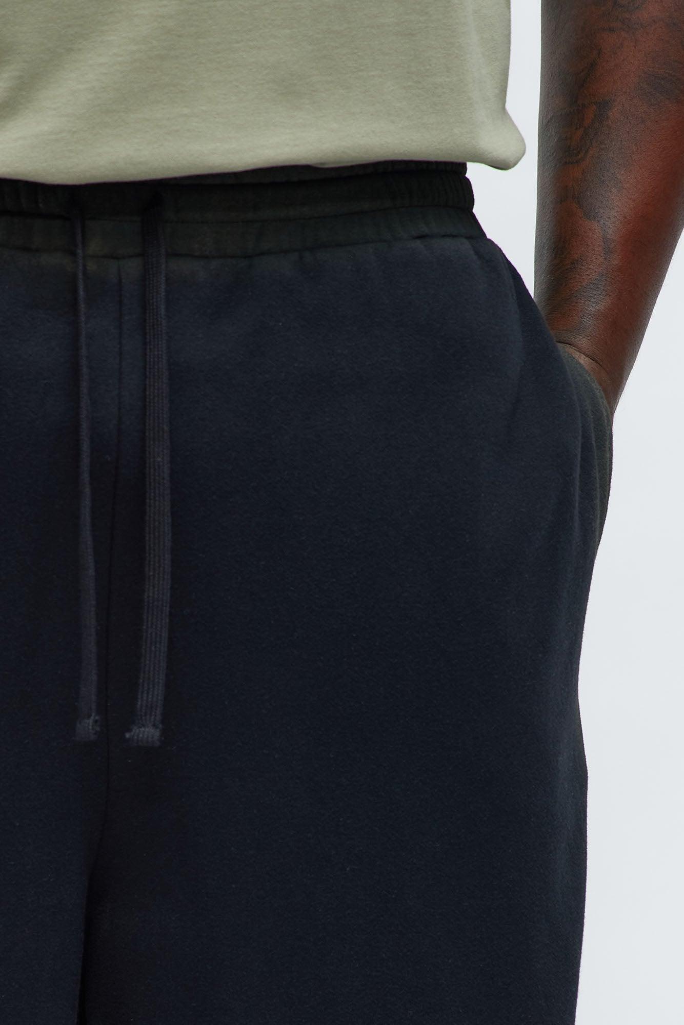 Tyson Baggy Blurred Lines Shorts - Black Male Product Image