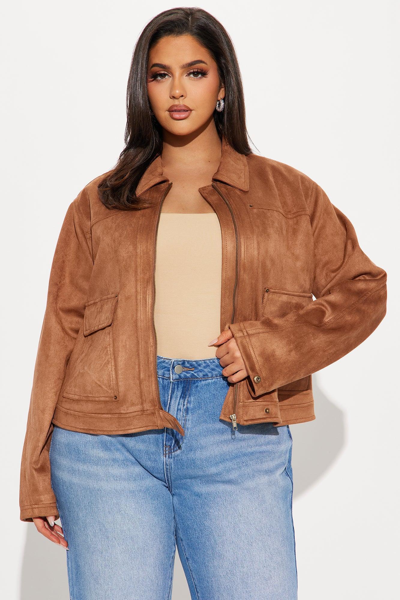 Ryder Faux Suede Jacket - Camel Product Image