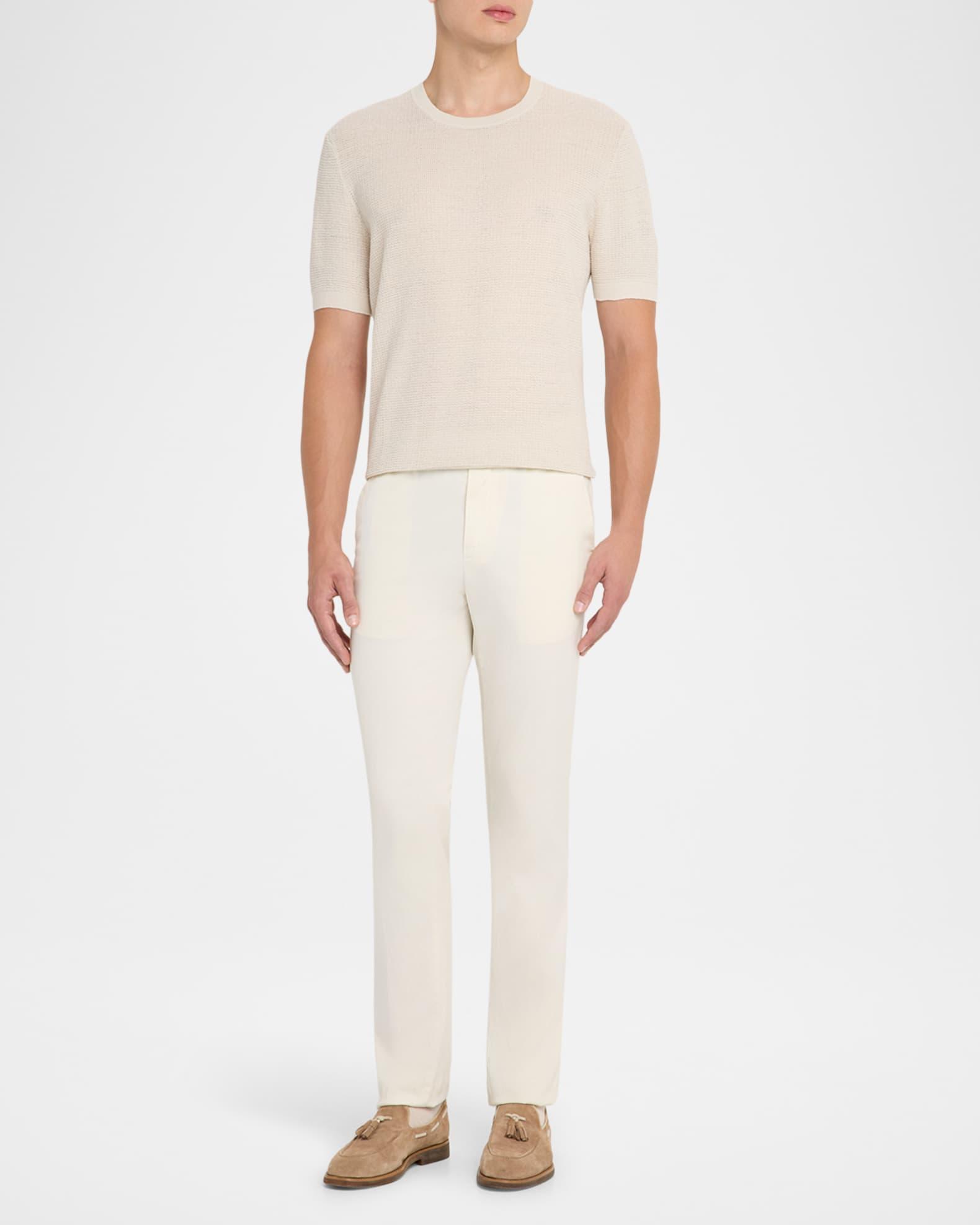 Men's Textured Linen Short-Sleeve Sweater Product Image