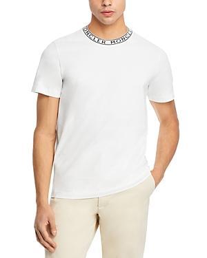 MONCLER Men's Logo Crew T-shirt In White Product Image