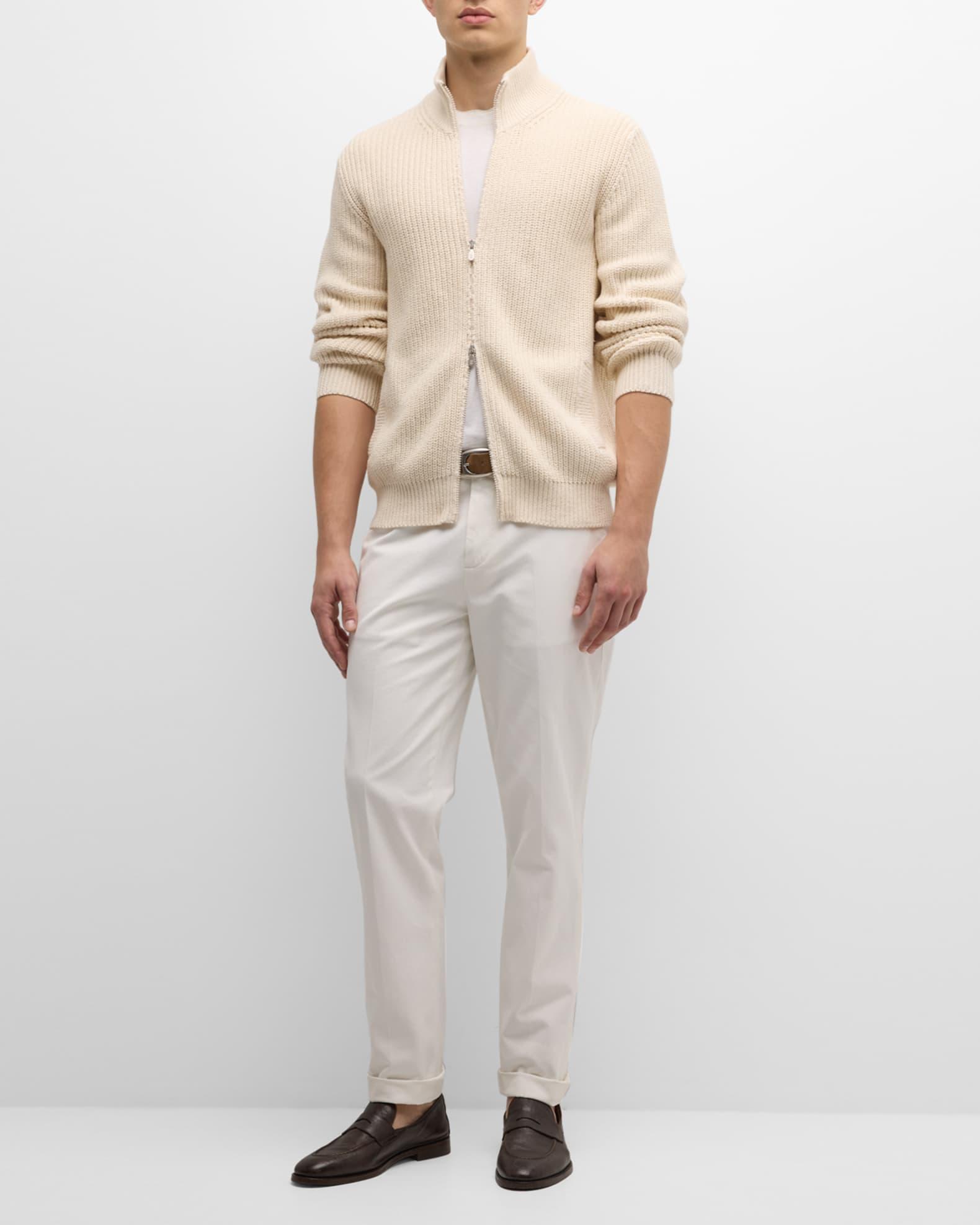 Men's Ribbed Full-Zip Sweater Product Image