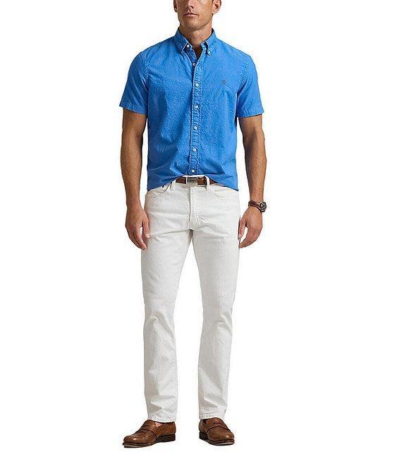 Polo Ralph Lauren Solid Garment-Dye Oxford Short Sleeve Woven Shirt Product Image