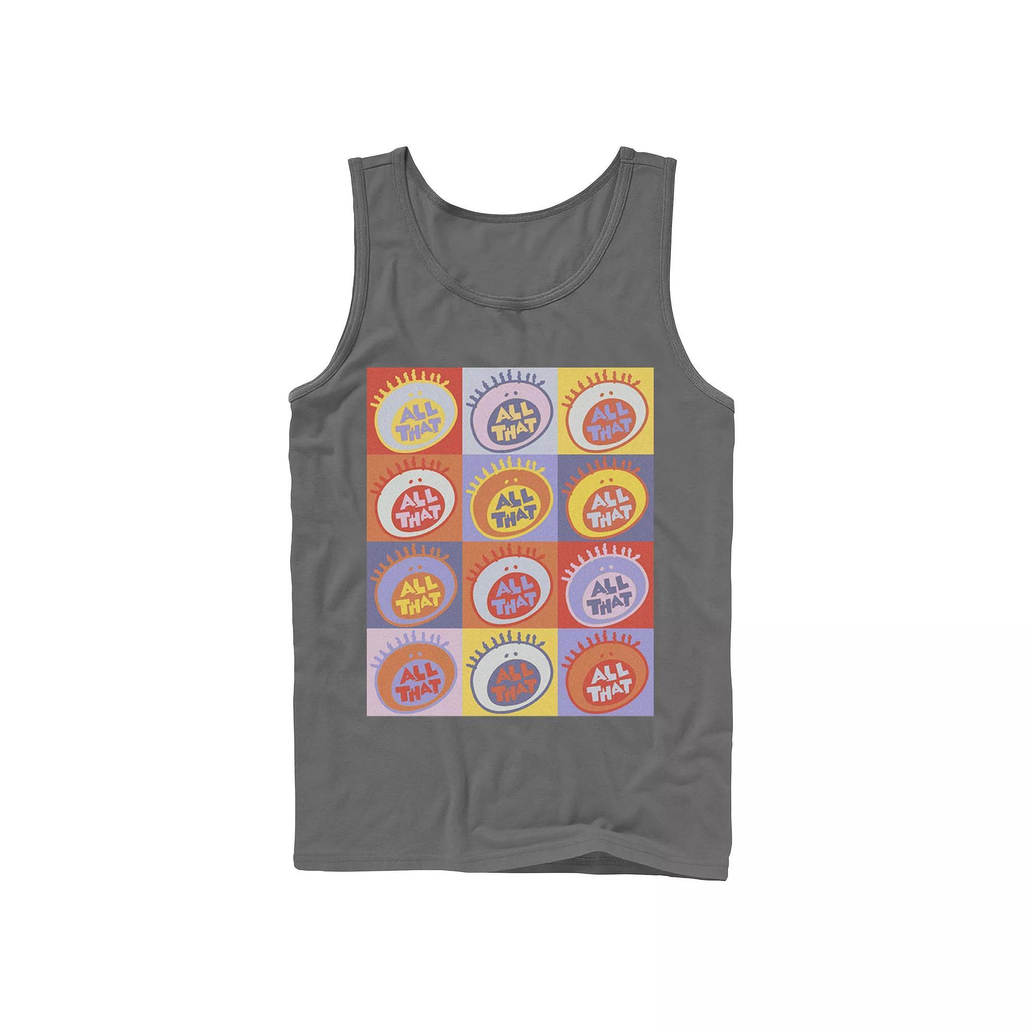 Men's Nickelodeon All That Classic Vintage Logo Panels Graphic Tank Top,  Product Image