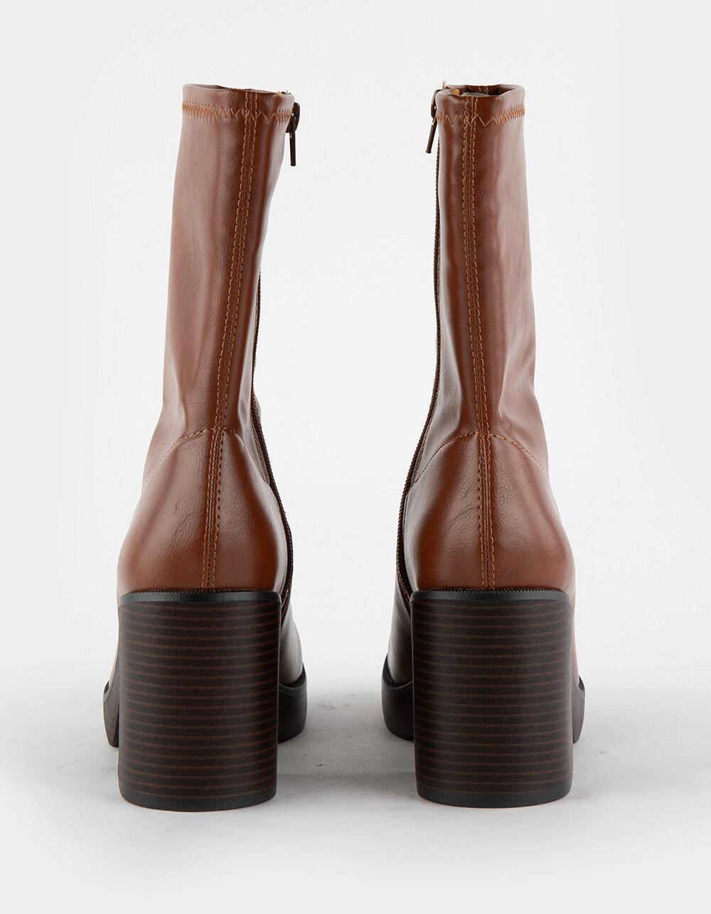 SODA Stretch Faux Leather Womens Boots Product Image