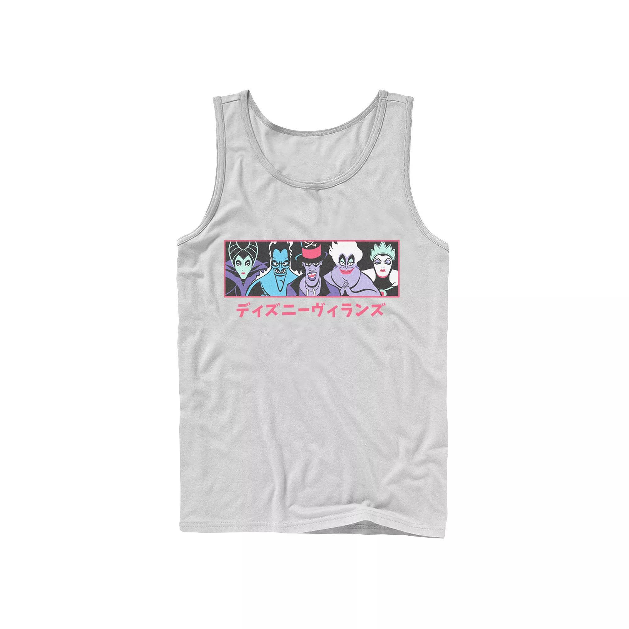 Men's Disney Villains Group Shot Kanji Panel Tank Top,  Product Image