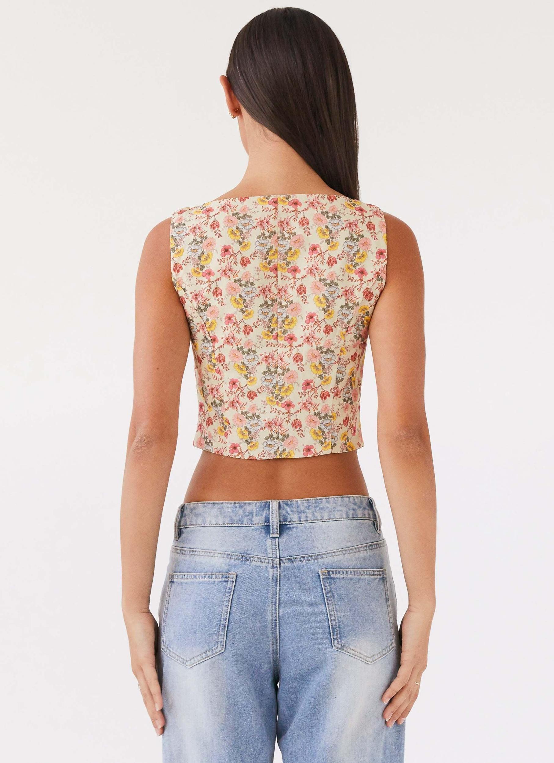 Take Me Away Corset Top - Garden Party Product Image