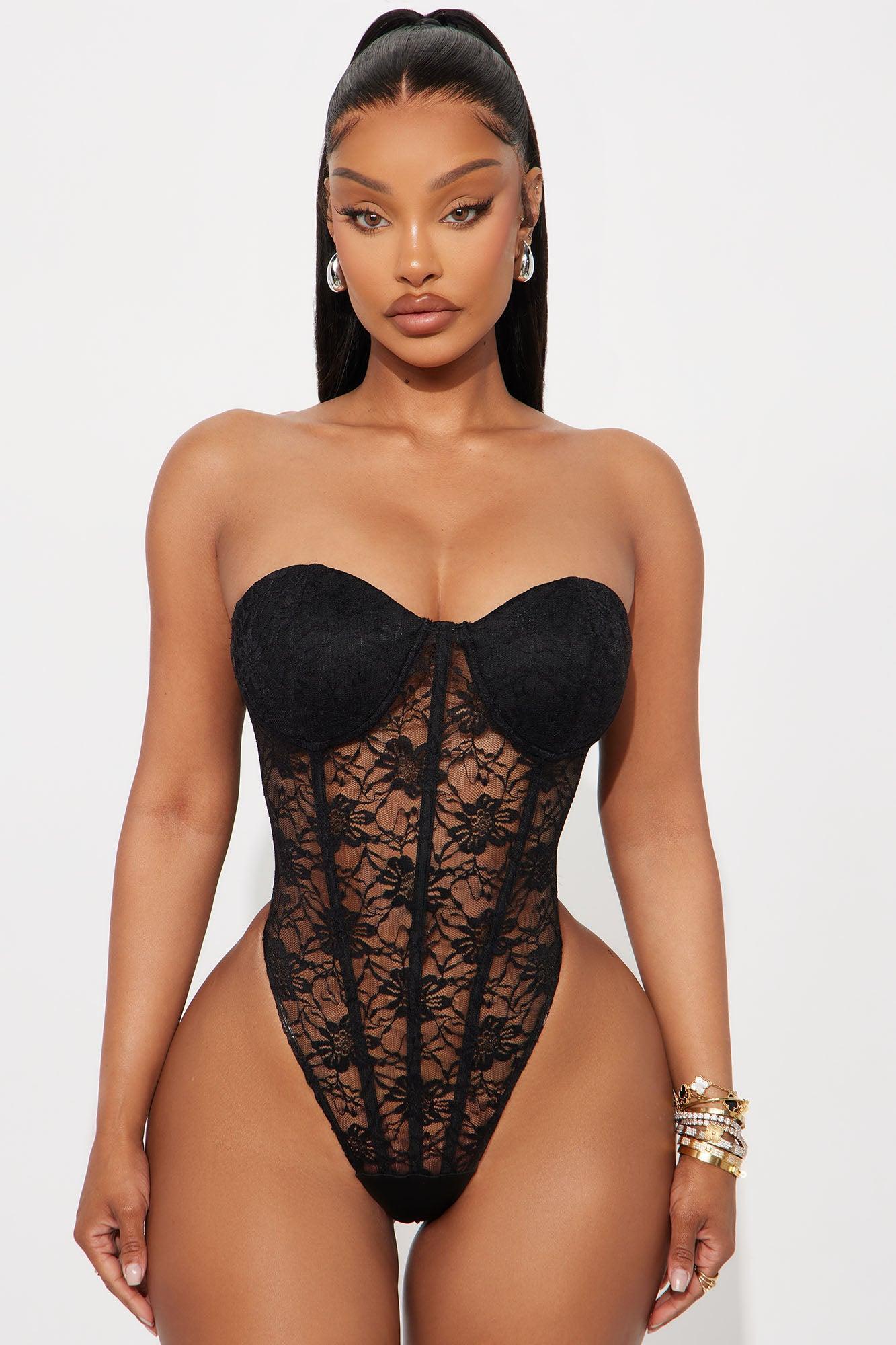 Laced In Lust Corset Pant Set - Black Product Image