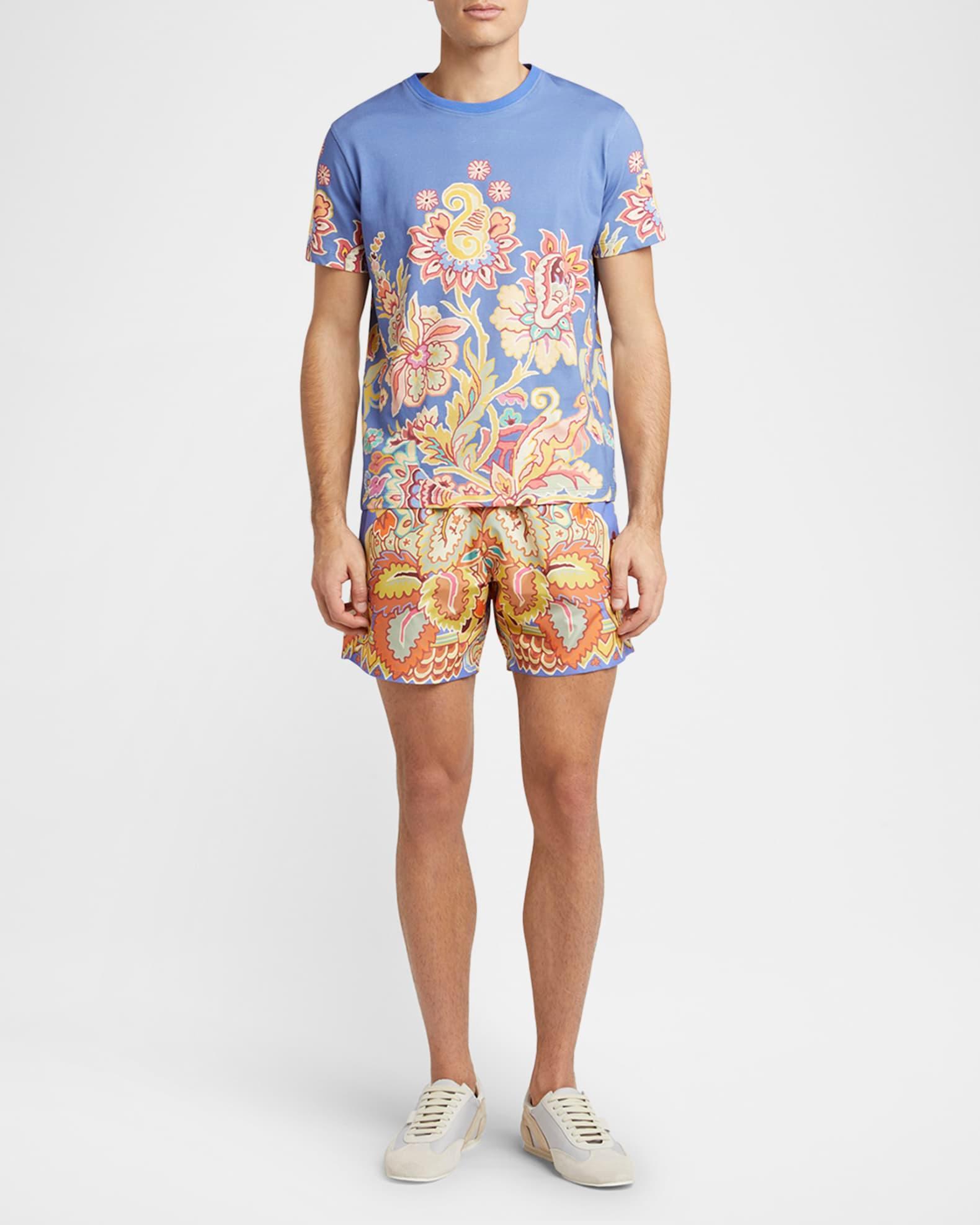 Men's Floral Graphic Crewneck T-Shirt Product Image