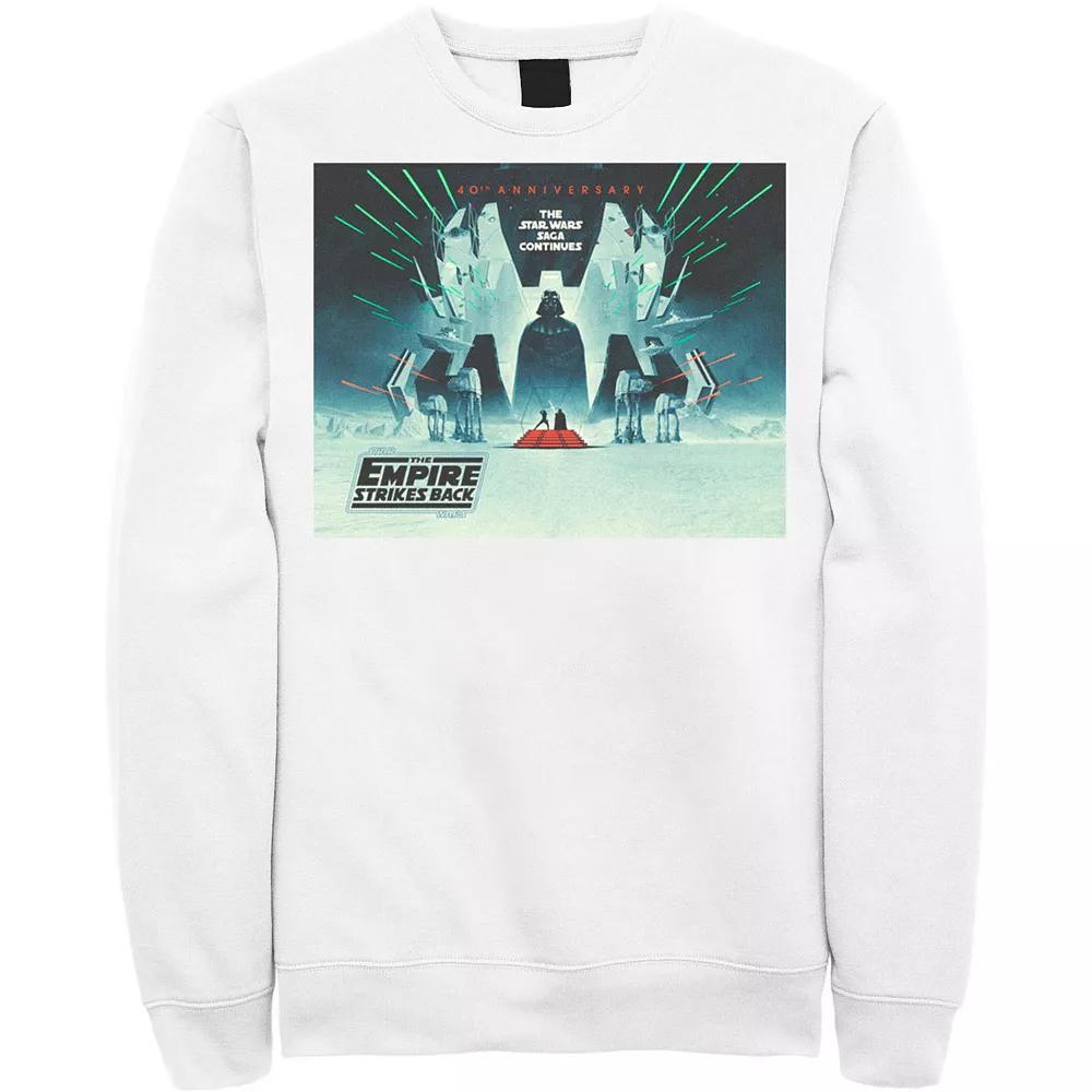 Mens Star Wars: The Empire Strikes Back 40th Anniversary Poster Sweatshirt Grey Heather Product Image