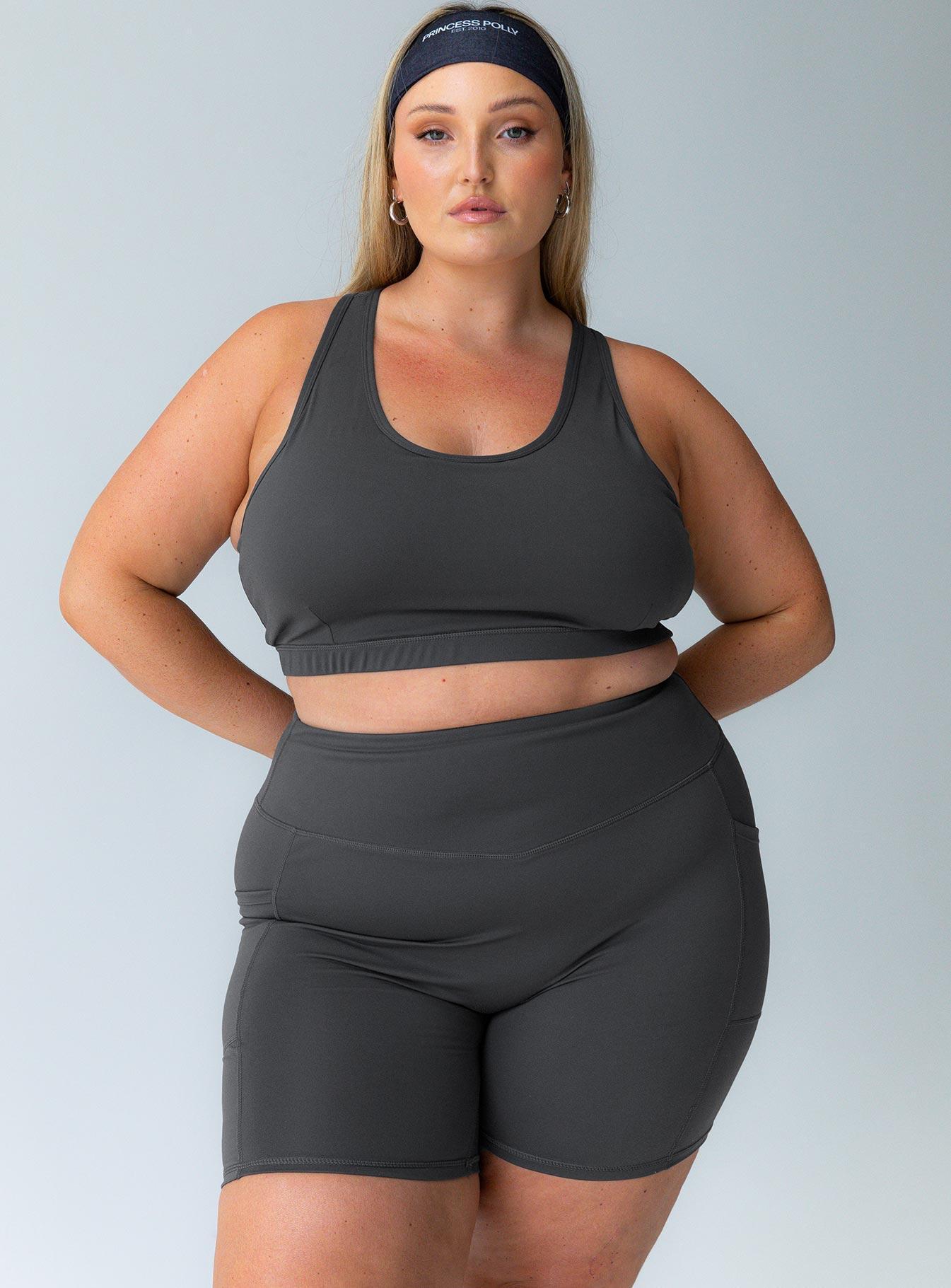 Conquer Activewear Shorts Grey Curve Product Image