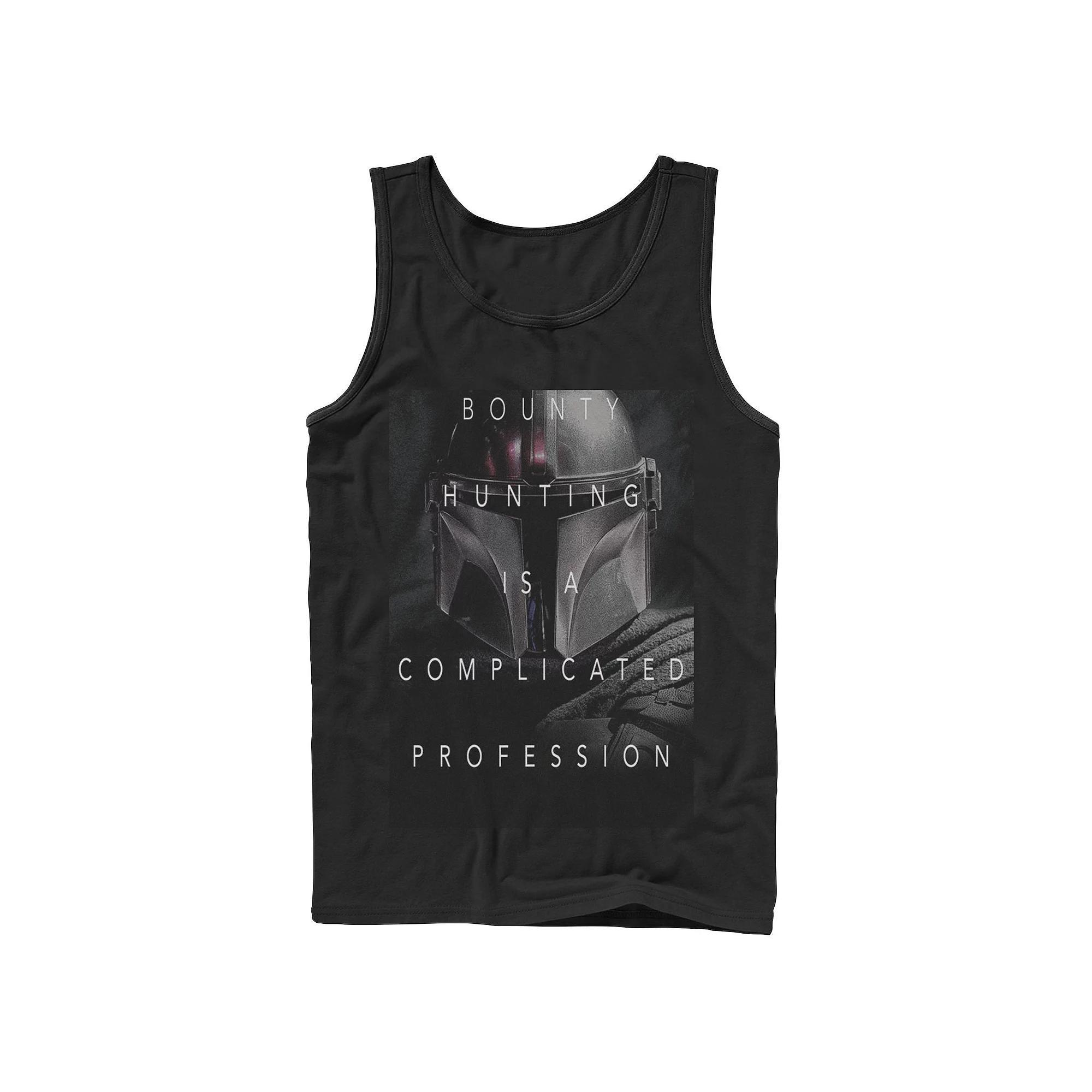 Mens Star Wars The Mandalorian Complicated Profession Dark Poster Tank Top Product Image