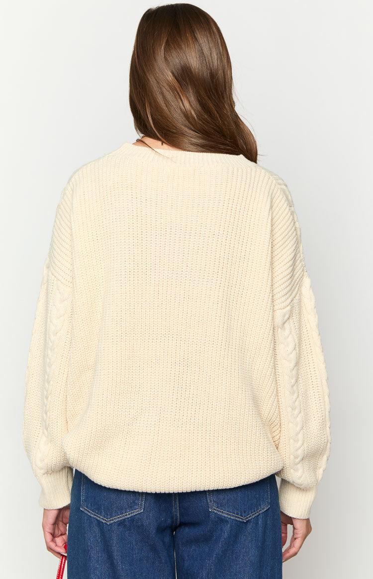 Alex Cream Oversized Sweater Product Image