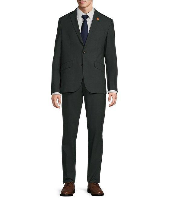 Psycho Bunny Andrew Contemporary Fit Stretch Flat Front Solid Wool Blend 2-Piece Suit Product Image